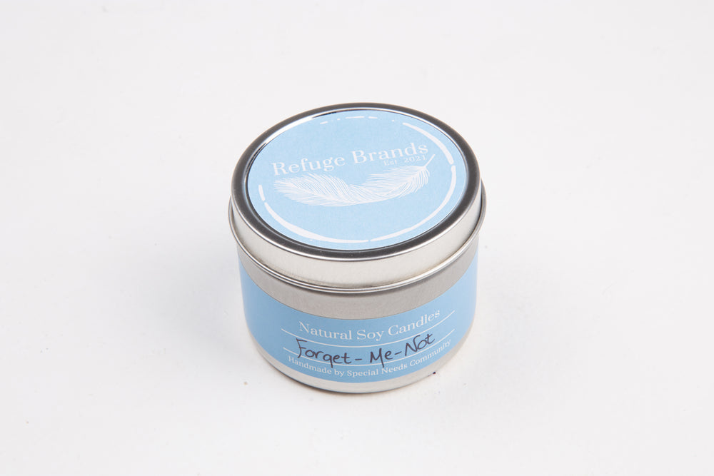 Forget - Me - Not Scented Soy Candle in Tin