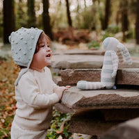 Load image into Gallery viewer, Bunny - Teal Striped Bunny, 100% Organic Cotton
